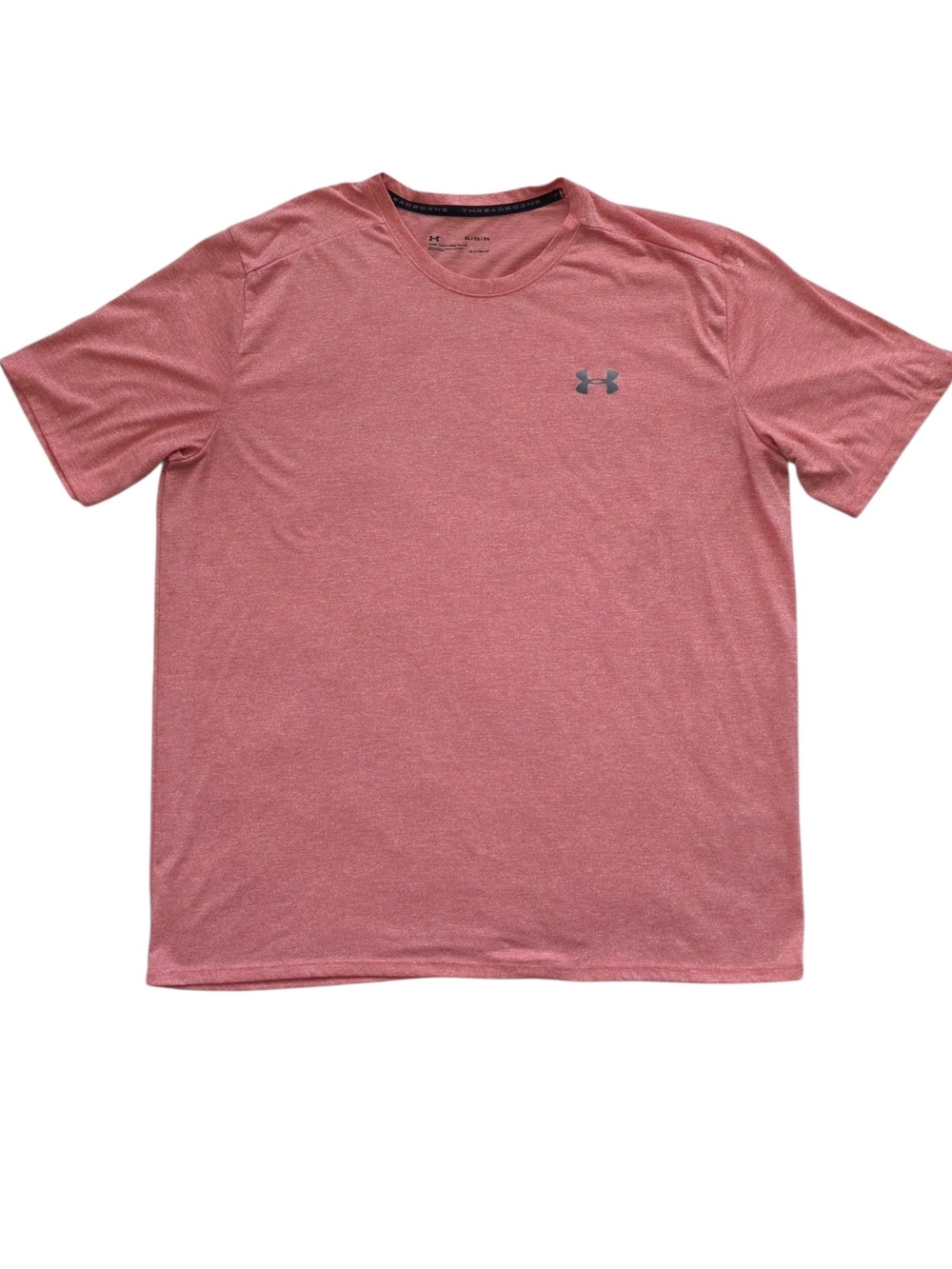 Under Armour XL Heather Orange Red Threadborne HeatGear Performance Shirt